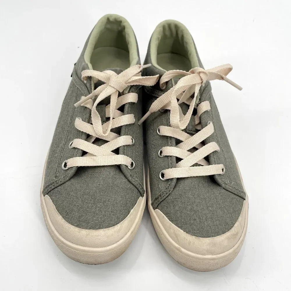 TEVA Freewheel Canvas Lace Up Sneakers in Desert Sage // 7